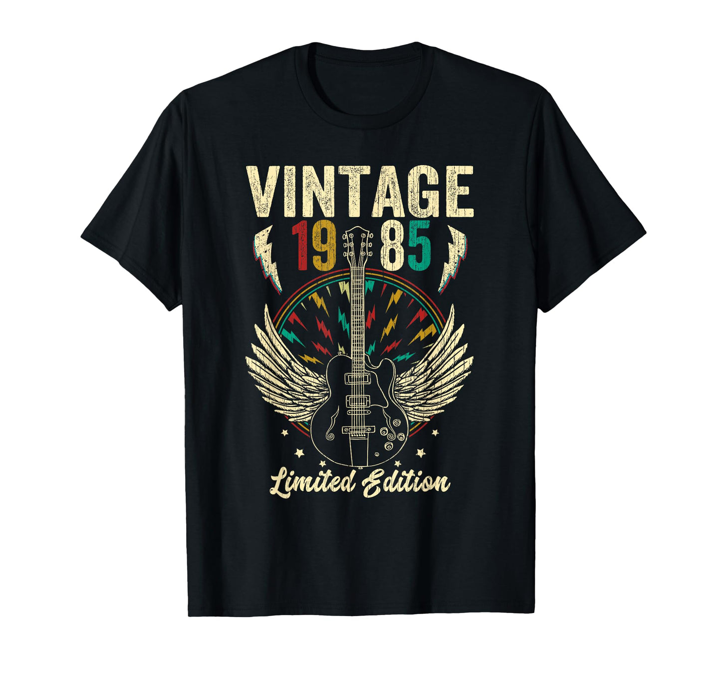 Vintage Born In 1985 40th Birthday Gifts 40 Years Old Guitar T-Shirt