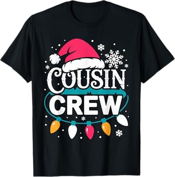 Christmas Cousin Crew Pajamas Kids Girls Toddler Matching T-Shirt