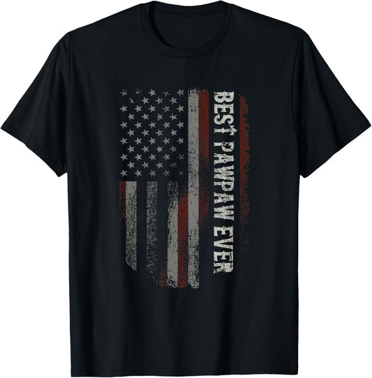 Best Pawpaw Ever American Flag Funny Grandpa Father's Day T-Shirt