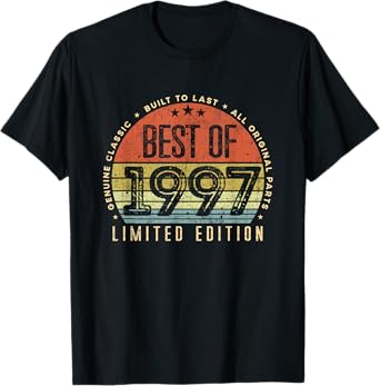Vintage 1997 Limited Edition Retro Best of 1997 Men Women T-Shirt