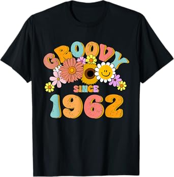Groovy Since 1962 60 years old Vintage Retro 60th Birthday T-Shirt