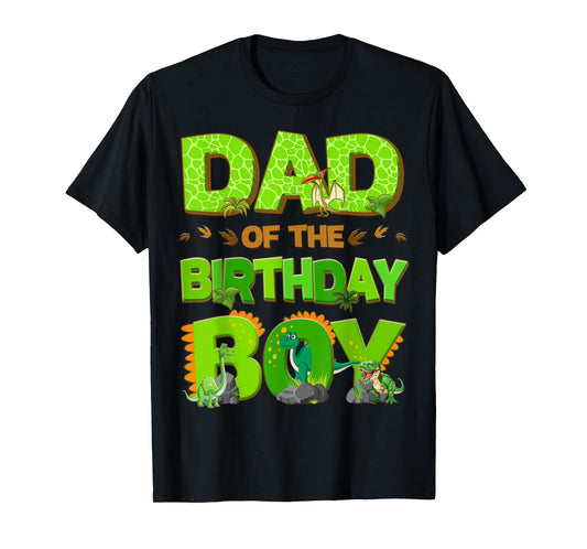 Mom And Dad Of The Birthday Boy Dinosaur Family Matching T-Shirt