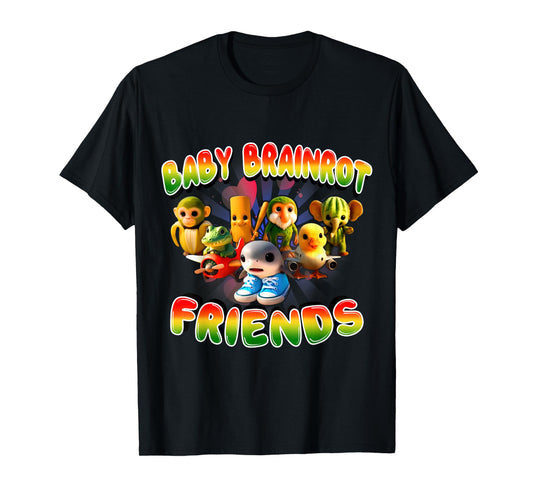 All Baby Brainrot Italian Meme Cute Friends For Kids Youth T-Shirt
