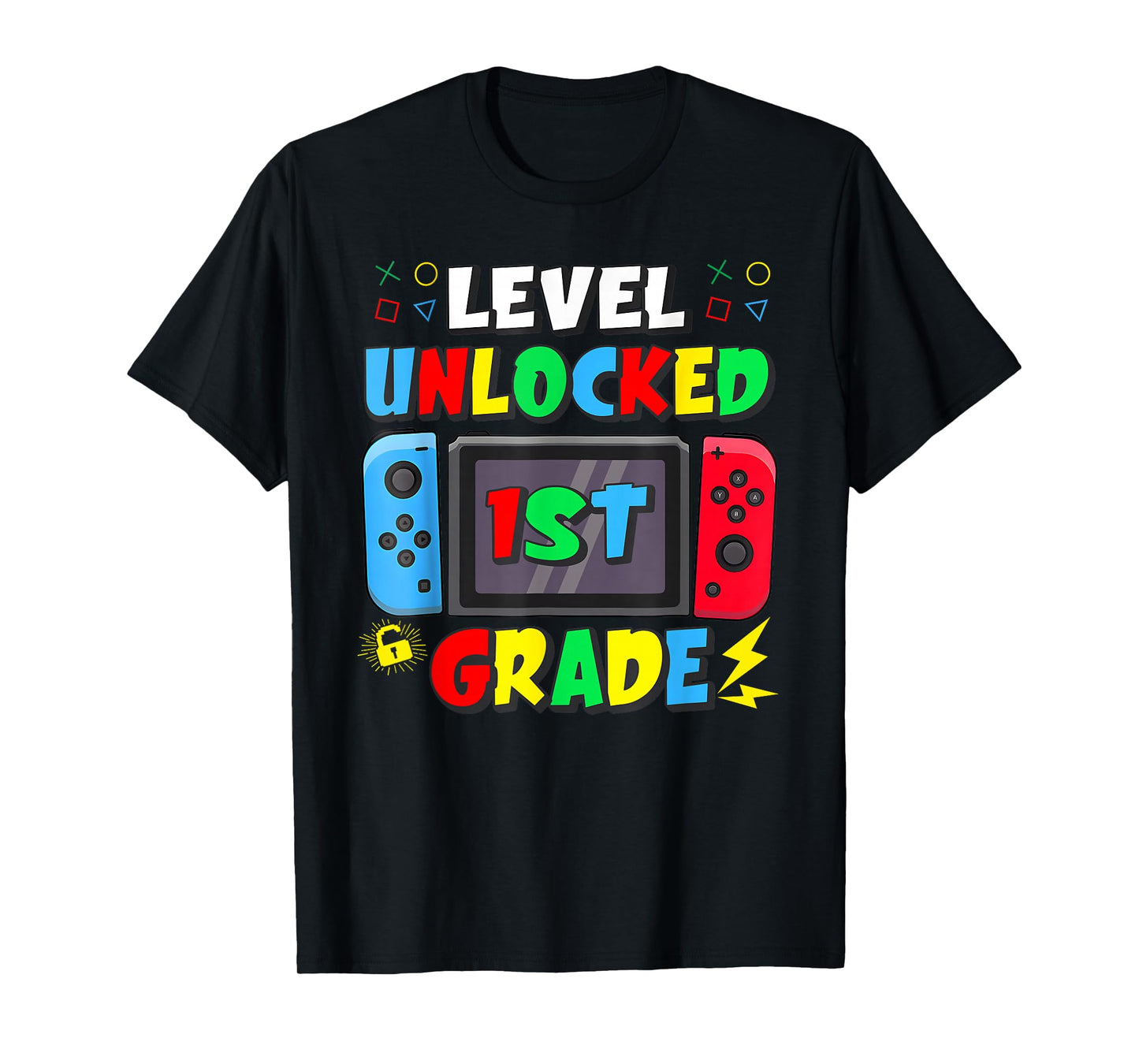 First Day Of 1st Grade Level Unlocked Game Back To School T-Shirt