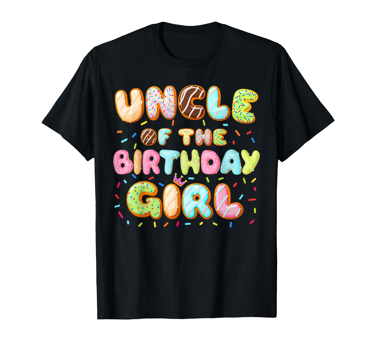 Uncle Of The Birthday Girl Sweet Donut Birthday Family T-Shirt