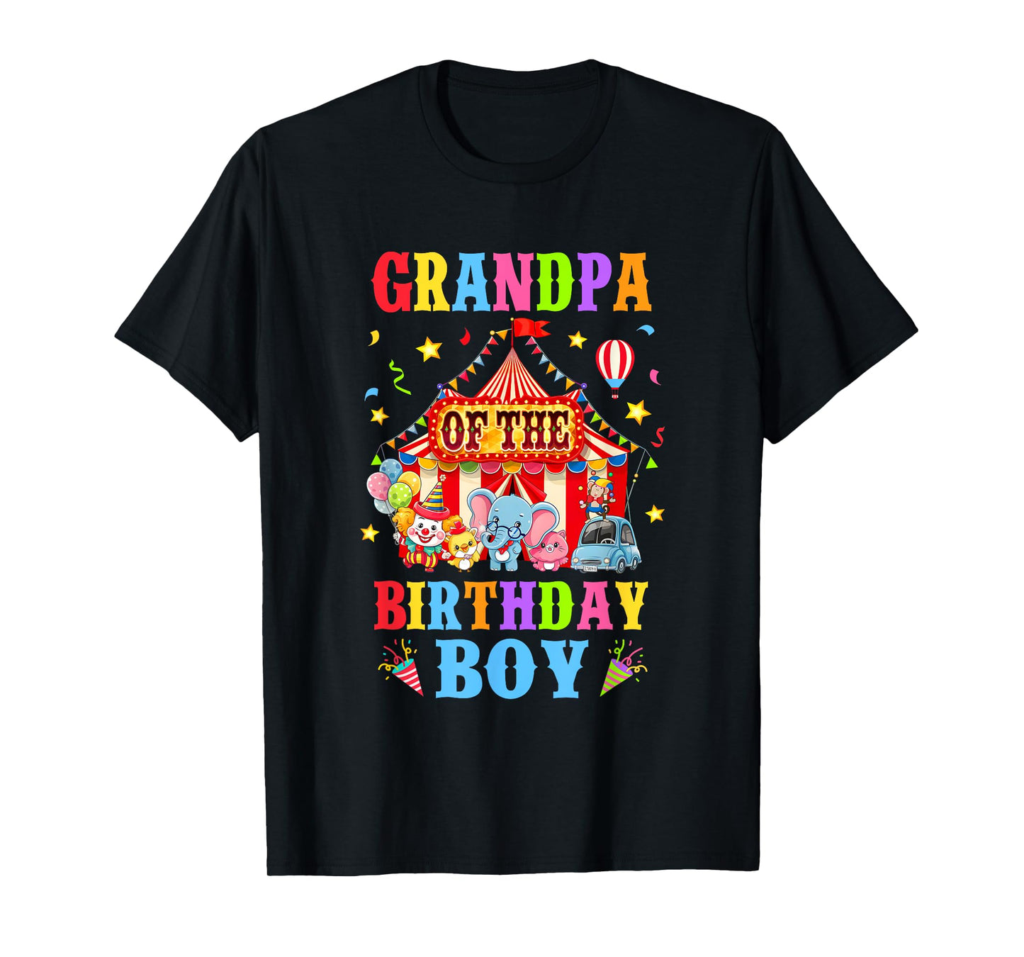 Grandpa Of The Birthday For Boy Circus Carnival Theme Party T-Shirt