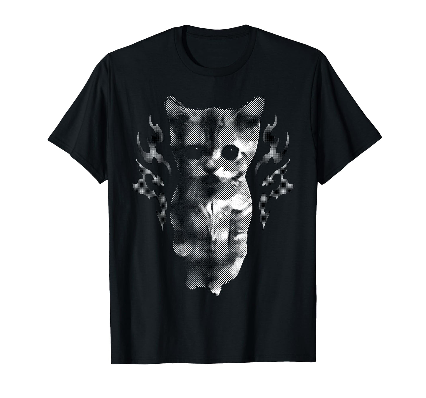 Funny Y2k Retro Cat Silly Vintage Kitten Meme Cat Lover T-Shirt