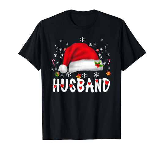 Husband Santa Christmas Family Matching Pajamas Xmas Mens T-Shirt