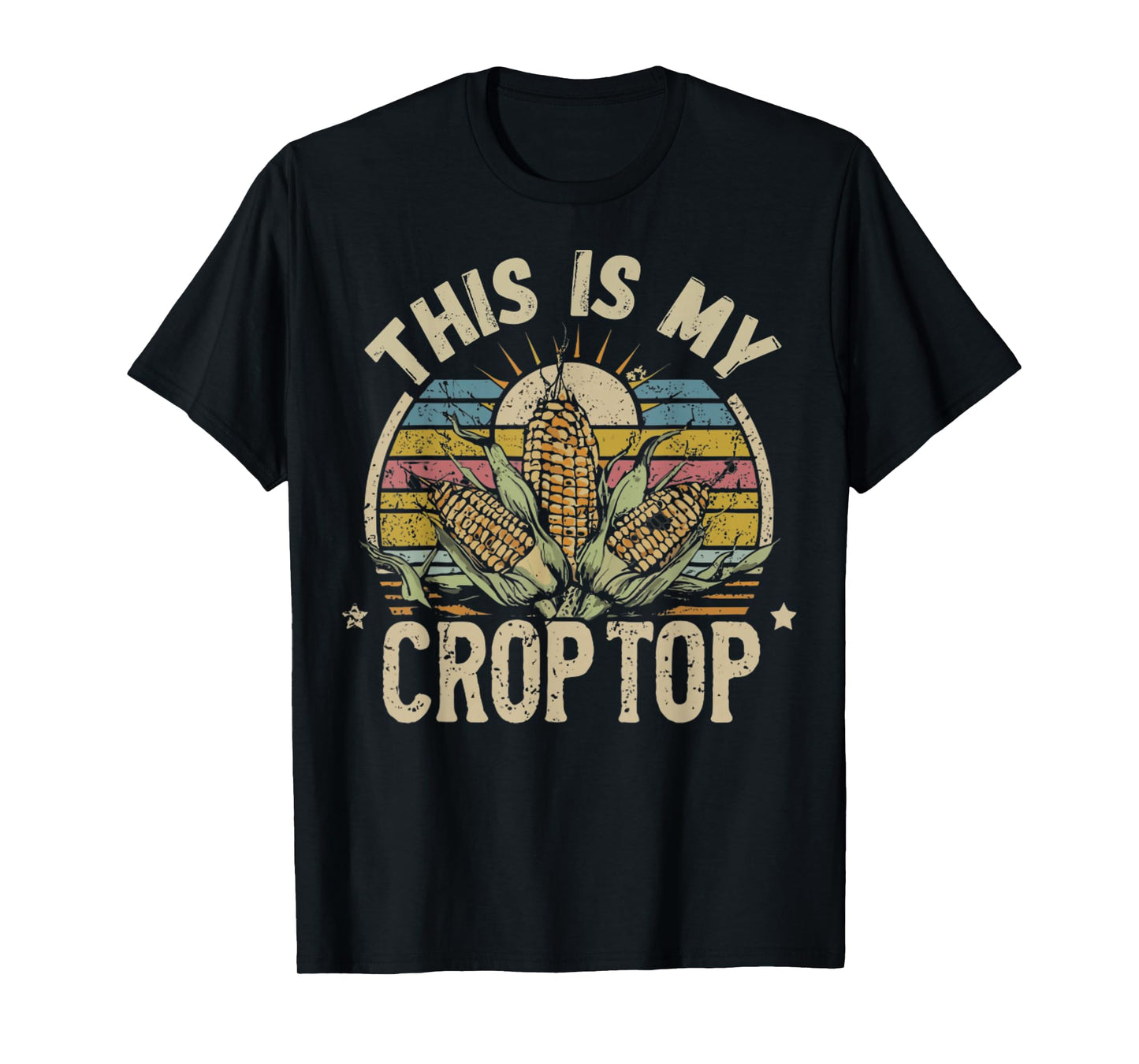 Vintage This Is My Crop Top Funny Farmer T-Shirt