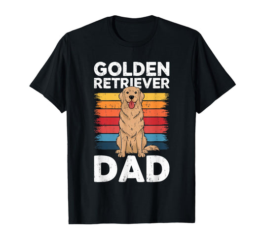Golden Retriever Dad Shirt Men Daddy Dog Lover Fathers Day T-Shirt