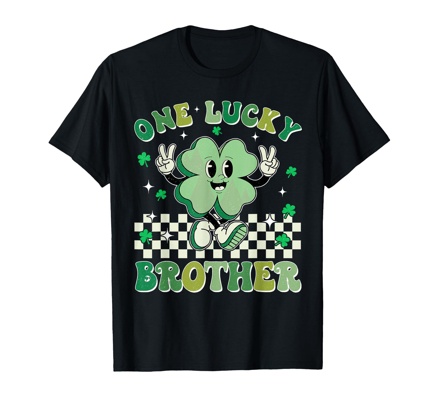 One Lucky Brother St Patrick's Day Shamrock Kids Boy Toddler T-Shirt