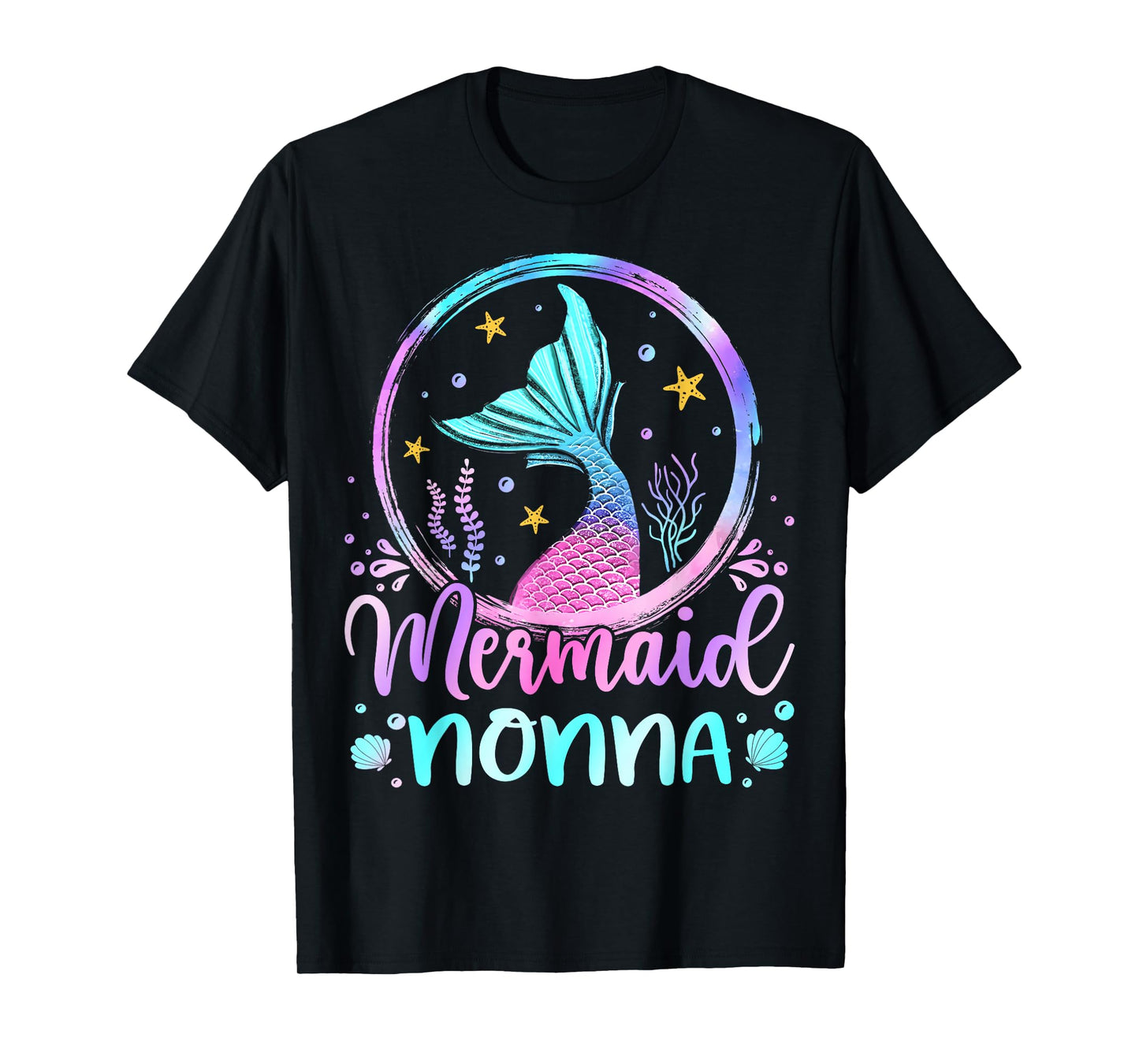 Mermaid Nonna Cute Mermaid Birthday Family Matching T-Shirt