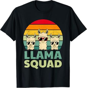 Funny Llama Design For Men Women Llama Alpaca Farm Animal T-Shirt
