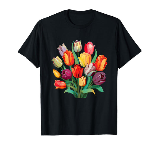 Nice tulip bouquet for flowers and plants lovers T-Shirt