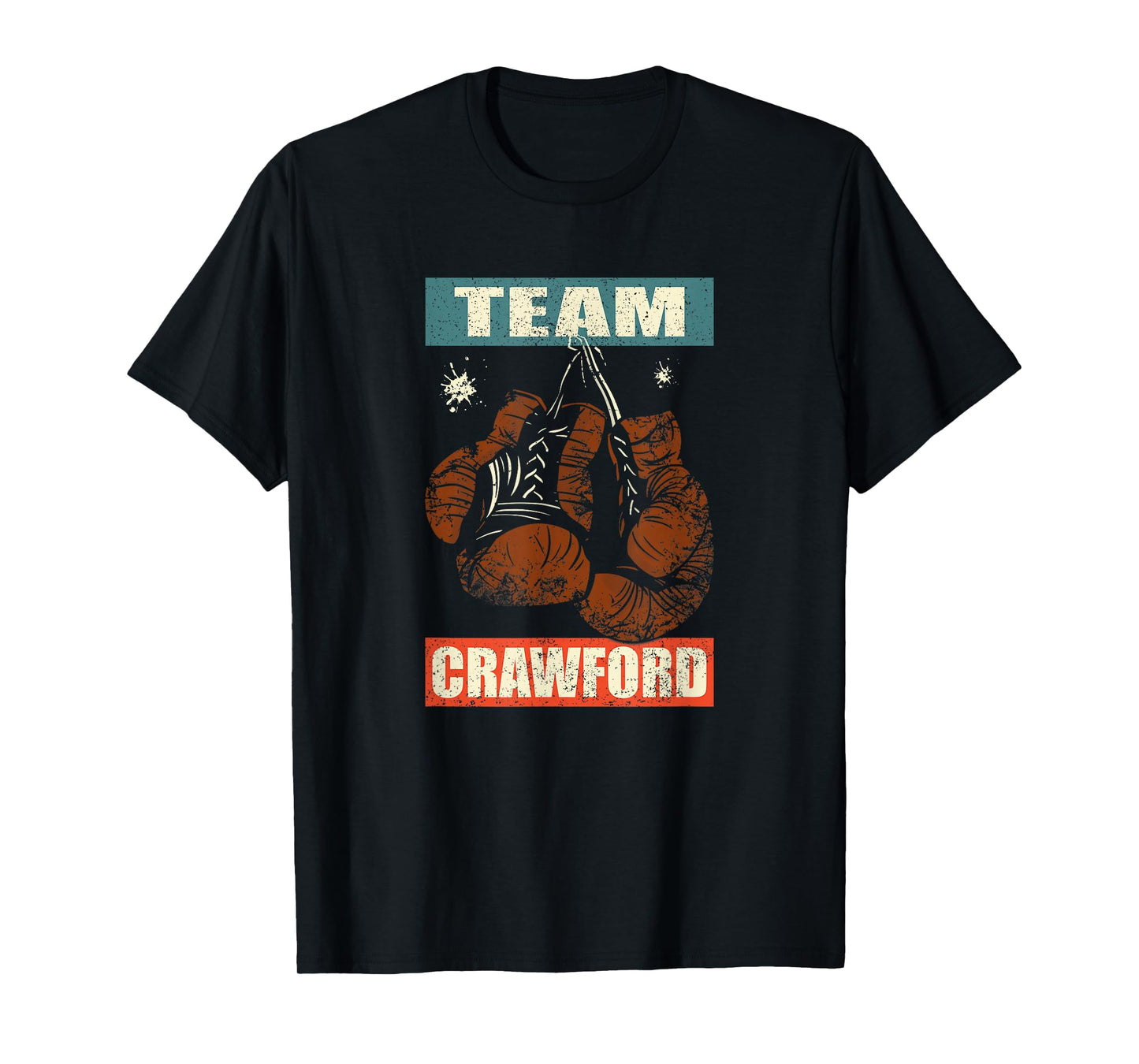 Crawford Last Name Retro Family Name Crawford Boxing T-Shirt