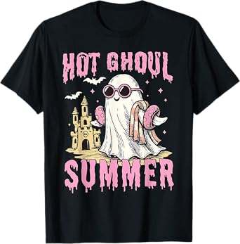 Funny Halloween Hot Ghoul Summer Summerween Spooky Ghost T-Shirt