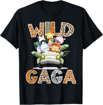 Wild Gaga Safari Jungle Animals 1st Birthday Truck T-Shirt
