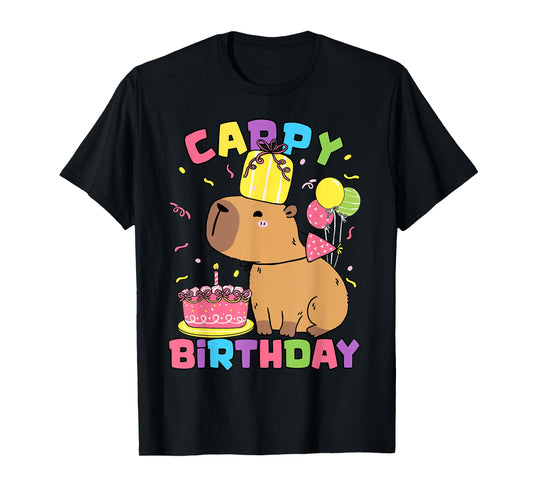 Funny Cappy Birthday Party for Kids Adults Girl Boy T-Shirt