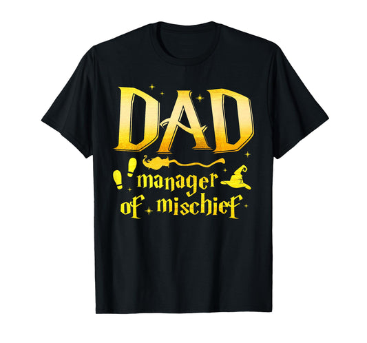 Magical Dad Manager of Mischief Birthday Family Matching T-Shirt