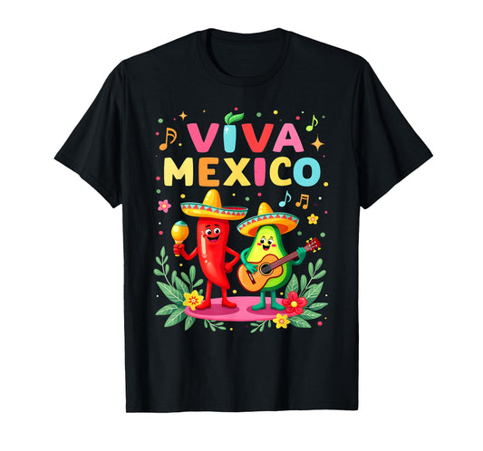 Viva Mexico Mexican Independence Day Kids Dance Mexican T-Shirt