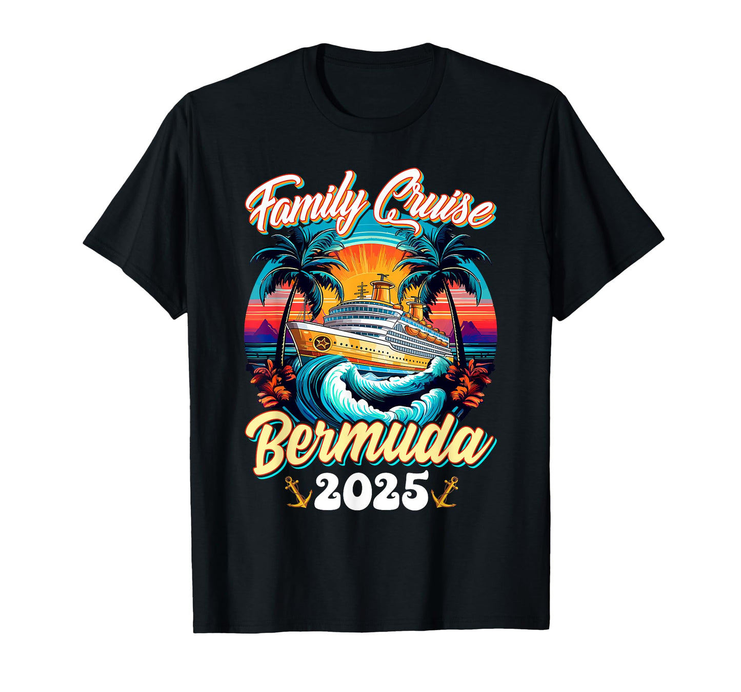 Retro Family Cruise Bermuda 2025 Summer Break Vacation Trips T-Shirt