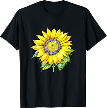 Sunflower, Yellow Cute Sunflowers Graphic for Women and Men T-Shirt