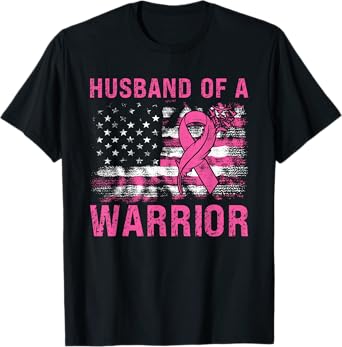 Husband Of A Warrior Breast Cancer Awareness Support Squad T-Shirt