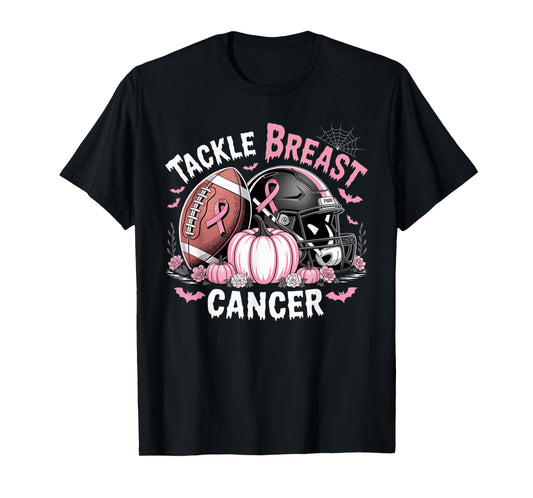 Tackle Breast Cancer Football Breast Cancer Awareness Month T-Shirt