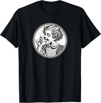 Vintage Dark Humor Bug Licker Retro Insect Art for Creepy T-Shirt