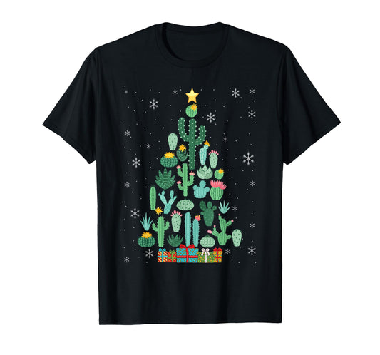 Funny Succulent Christmas Tree Cactus Gardener T-Shirt