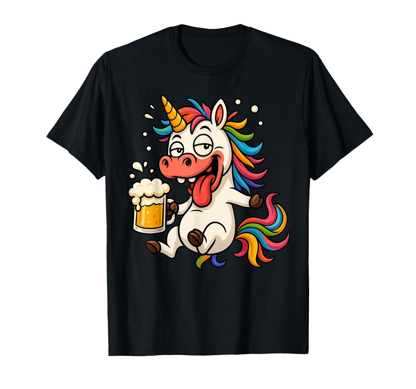 Drunk Unicorn Costume Funny Beer Party Summer Beach Women T-Shirt