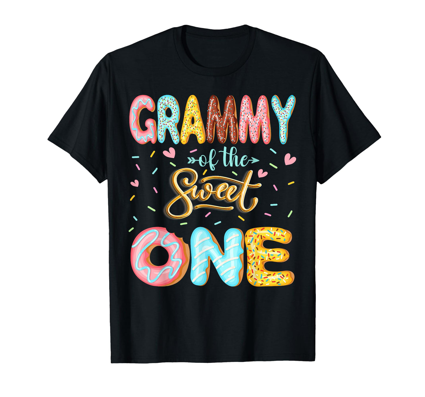 Grammy Of The Sweet One 1St Birthday Girl Donut Lover T-Shirt