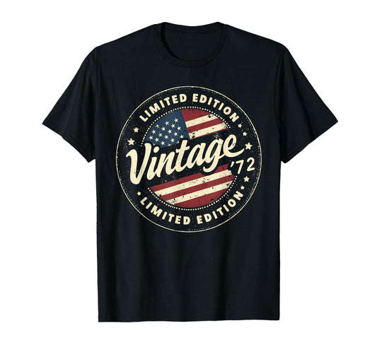 Vintage 53rd birthday men Born 1972 53 years old Bday mens T-Shirt