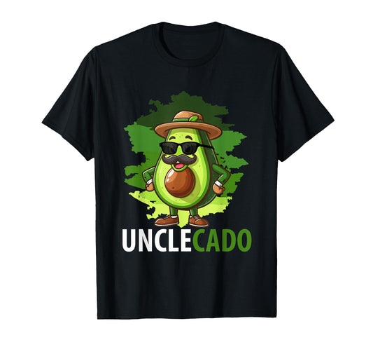 Unclecado Father's Day Avocado Fruits Vegan Funny Uncle T-Shirt