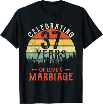Legends Vintage 37 years marriage anniversary Crew His/Her T-Shirt