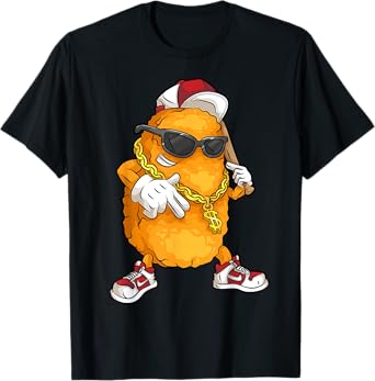 Cool Chicken Nugget Art For Boys Kids Chicken Nugget Lover T-Shirt