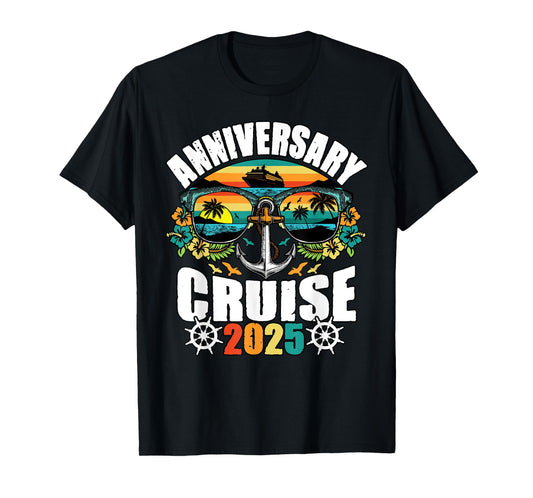 Anniversary Cruise Crew 2025 Cruising Vacation Trip Matching T-Shirt