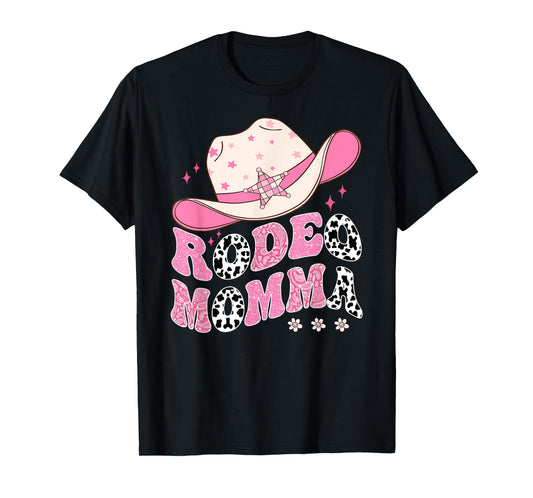 Rodeo Momma Pink CowGirl 1St Birthday Family Matching T-Shirt