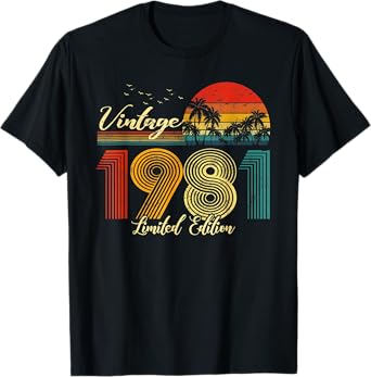 Vintage 1981 T-Shirt Limited Edition Men Women - 42 Birthday T-Shirt