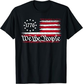 4th Of July We The People American 1776 Old American Flag T-Shirt