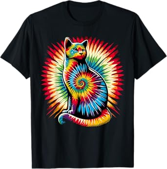 Cute Cat Tie Dye T-Shirt