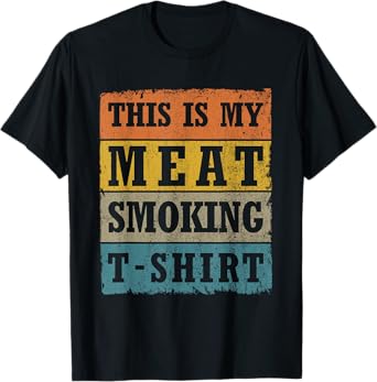 This Is My Meat Smoking T-Shirt Vintage Retro BBQ Grill T-Shirt