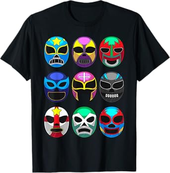 Cool Lucha Libre Wrestlers Masks | Funny Wrestling Gift Fan T-Shirt