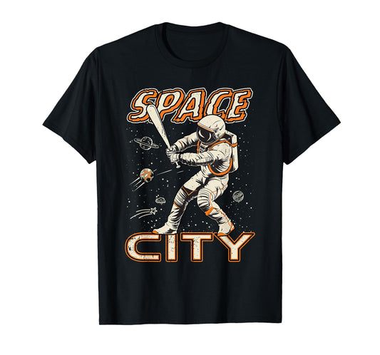 Graphic Houston Last Name Pride Vintage Costume Space City T-Shirt