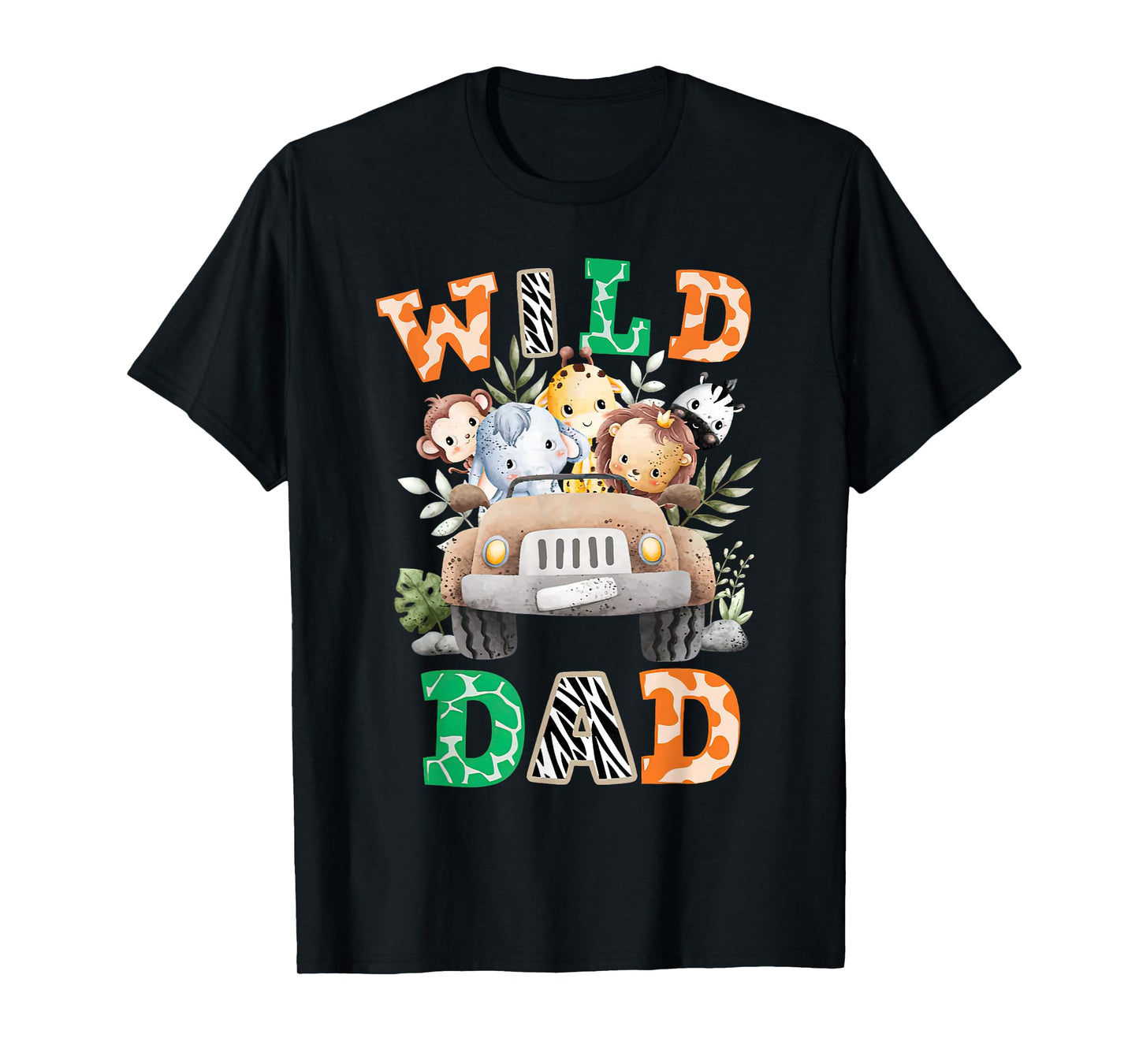 Wild Dad Zoo Born Two be Wild B-day Safari Jungle Animal T-Shirt