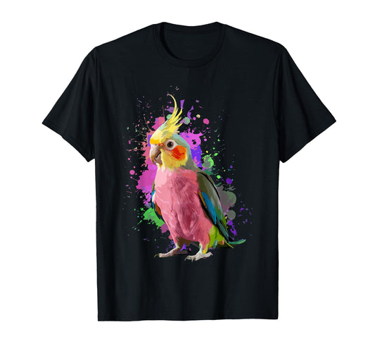 Cool Cockatiel Art For Men Women Parrot Bird Cockatiel Lover T-Shirt
