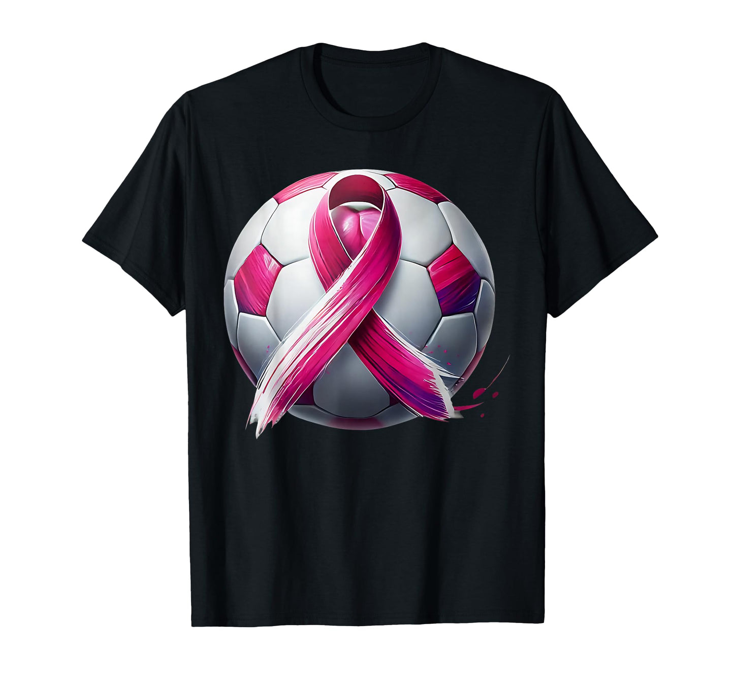 Breast Cancer Soccer Ball Pink Ribbon Kick for a Cure T-Shirt