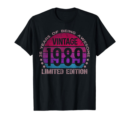 36 Year Old Gifts Limited Edition 36th Birthday Women T-Shirt