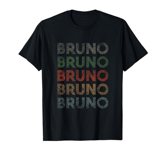 Bruno First Name Grunge Style Vintage Retro T-Shirt