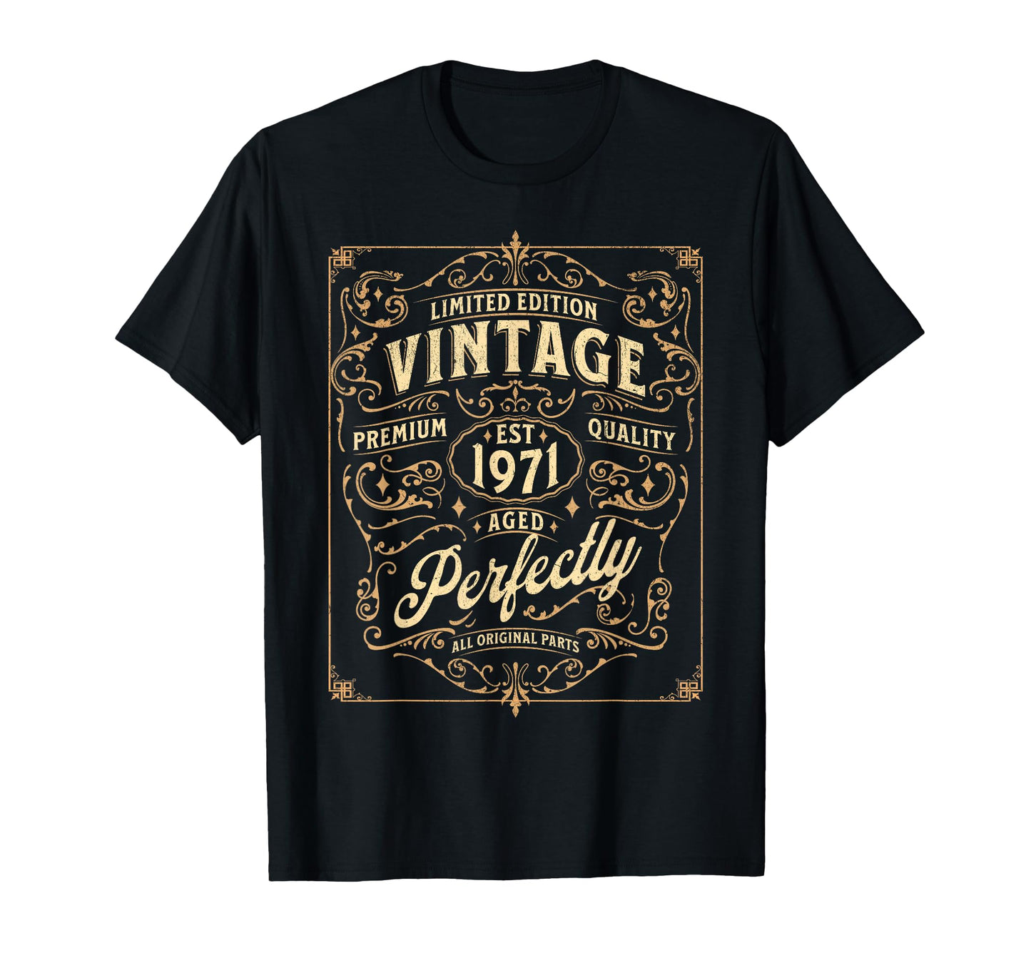 1971 Birthday Vintage Aged Perfectly Classic Style Graphic T-Shirt
